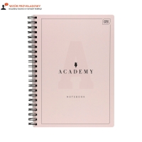 Kołozeszyt A4/100 kratka Academy pastel Interdruk 90g