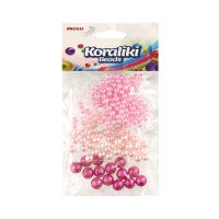 Koraliki 3kol zestaw różowy Brewis KZ 1
