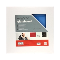 Tablica magnetyczna 45x45 niebieska szklana 2x3