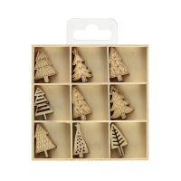 Ozdoby drewniane pudełko Choinki (45)