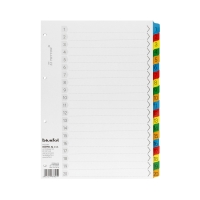 Przekładki kartonowe A4 1-20 numeryczne Biurfol