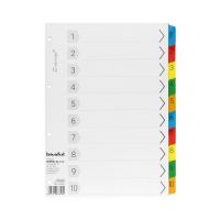 Przekładki kartonowe A4 1-10 numeryczne Biurfol