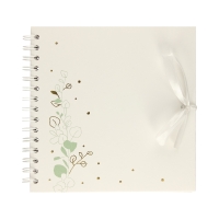 Album spirala 20x20/30 białe 180g Happy Color z wstążką