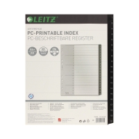 Przekładki PP A4 1-20 czarne Recycle Leitz