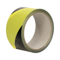 Taśma klejąca 50mmx33m czarno/żółta solvent ostrzegawcza