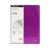 Kołonotatnik A4/80 kratka fioletowy WOW Leitz