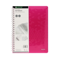 Kołonotatnik A4/80 kratka różowy WOW Leitz