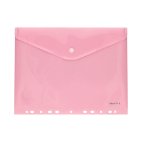 Teczka kopertowa A4/PP pastel różowa zawieszana Biurfol