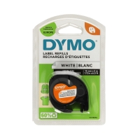 Taśma 12mmx2m czarno/biała do wprasowania Dymo