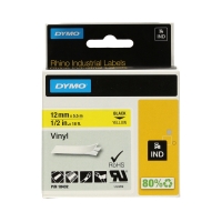 Taśma 12mmx5.5m żółta winylowa Dymo 18432