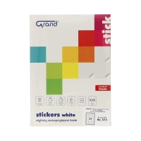 Etykiety uniwersalne 70x37/24 białe Grand (100)