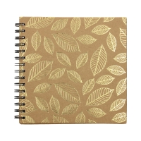 Album spirala 20x20/30 złote liście 180g HappyColor