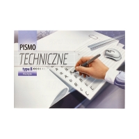 Blok ćwiczymy pismo techniczne pochyłe typ B Kreska