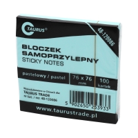 Karteczki samoprzylepne 76x76/100 pastel niebieski Taurus