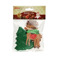 Naklejka ozdobna pianki Renifery Brewis PVX28 - 12szt.