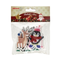 Naklejka filc Renifery/pingwiny Brewis - 12szt.