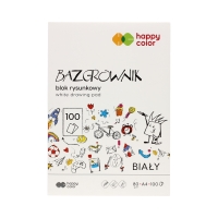 Blok rysunkowy A4/100 biały 80g Happy Color bazgrownik