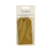 Zawieszki do prezentów brokatowe złote (15) YR50996