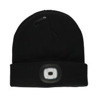 Czapka zimowa czarna z latarką Led Ardon Hi-Vis