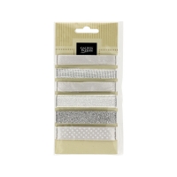 Taśma dekoracyjna 6x1m zestaw srebrny Galeria Papieru