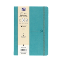 Notatnik A5/104 kropki turkusowy Oxford Signature 400154948
