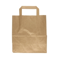 Torba papierowa 220x110x240 brązowa uszy płaskie