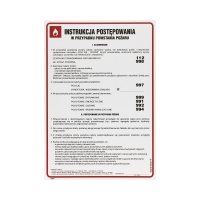 Instrukcja postępowanie w przypadku powstania pożaru 245x350 HN DB003