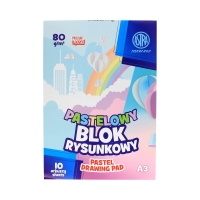 Blok rysunkowy A3/10 kolor pastel Astra 80g