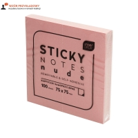 Karteczki samoprzylepne 75x75/100 Nude Interdruk