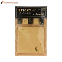 Karteczki samoprzylepne zestaw Kraft Interdruk