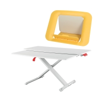 Stanowisko pracy wysuwana klawiatura + podstawa pod laptop żółta Ergo Cosy Leitz