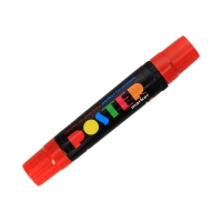 Marker permanentny 10mm/17mm czerwony dwustronny Poster GR1712