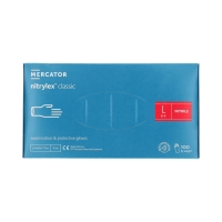 Rękawice nitrylowe bezpudrowe L niebieskie Nitrylex (100)