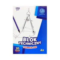 Blok techniczny A3/10 biały 170g Astra 106119005