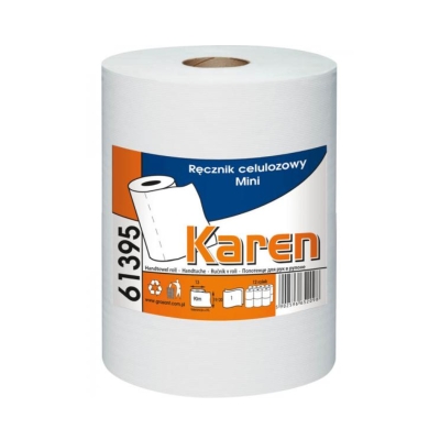 Ręcznik papierowy rola 1w Mini biały celuloza Karen