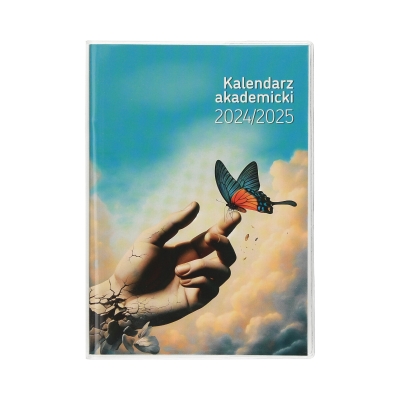 Kalendarz książkowy A5 Akademicki PCV Dłoń Tygodniowy