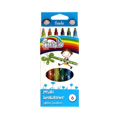 Flamastry 6kol brokatowe Fiorello