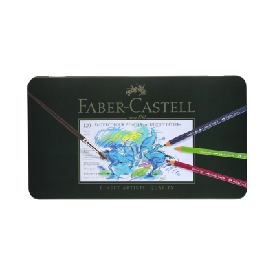 Kredki akwarelowe 120kol A.Durer Faber-Castell opakowanie metalowe