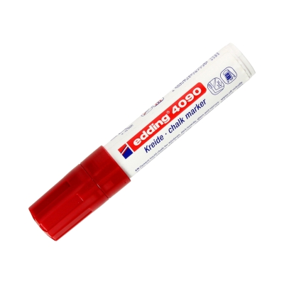Marker kredowy 4.0-15mm czerwony ścięty Edding 4090