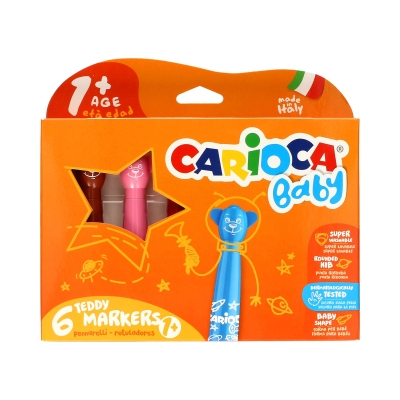 Flamastry 6kol Misiaki Baby Carioca
