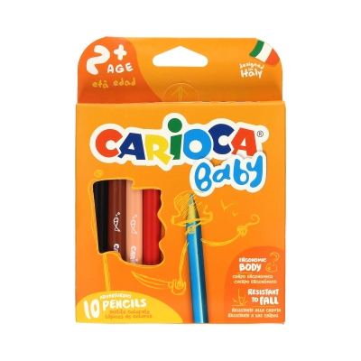 Kredki ołówkowe 10kol trójkątne Baby Carioca