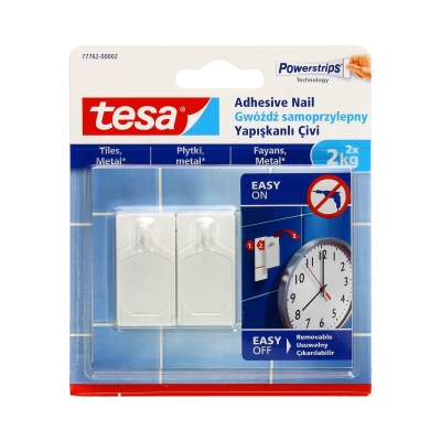 Gwóźdź samoprzylepny do płytek do 2kg Tesa - 2szt.