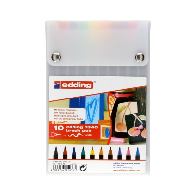 Pisaki pędzelkowe 10kol Edding E1340