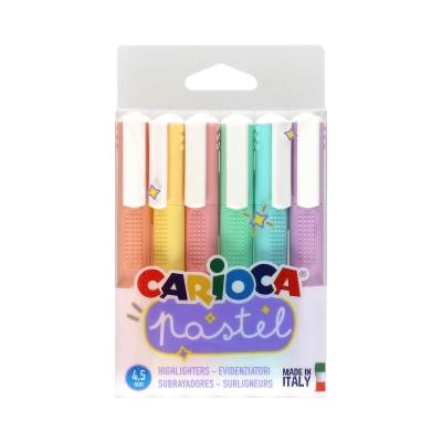 Zakreślacze 6kol pastel Carioca