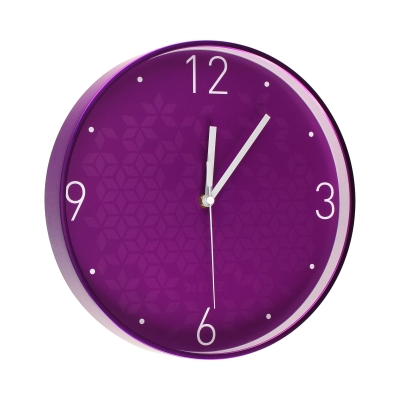 Zegar ścienny fioletowy WOW Leitz