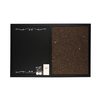 Tablica kredowo-magnetyczna z wzorkiem + korek 60x40 2w1