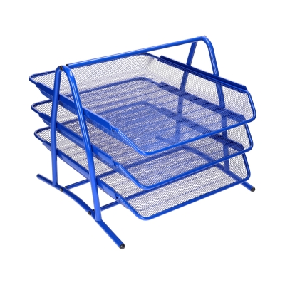 Półka na dokumenty siatka niebieska 3 szuflady 3A Net W2001