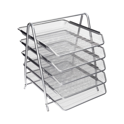 Półka na dokumenty siatka srebrna 5 szuflad 5A Net W4705