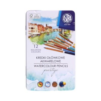 Kredki akwarelowe 12kol Prestige Astra 312121001