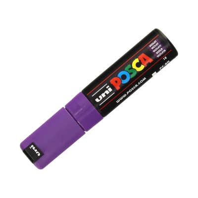 Marker plakatowy 8mm fioletowy ścięty Posca PC-8K